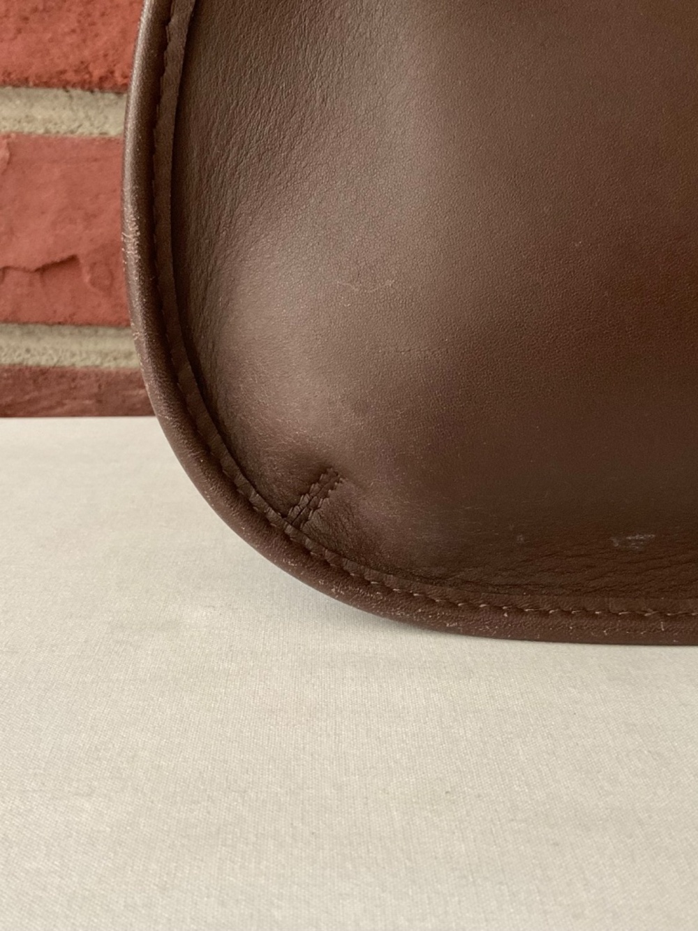 Coach Vintage JOG-9027 Mini Ergo Hobo Satchel Brown Leather Bag Made in USA - Picture 11 of 16